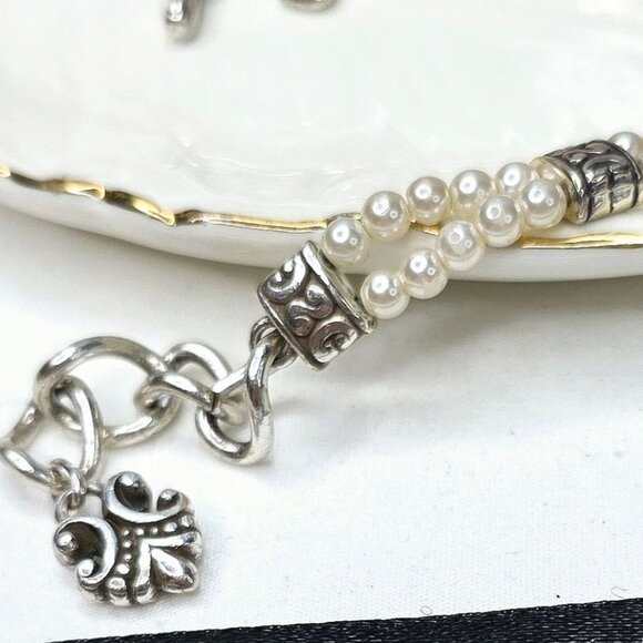 Brighton Lady Jane Silver-plated Pearl Double Strand Pearl Bracelet - Picture 7 of 8